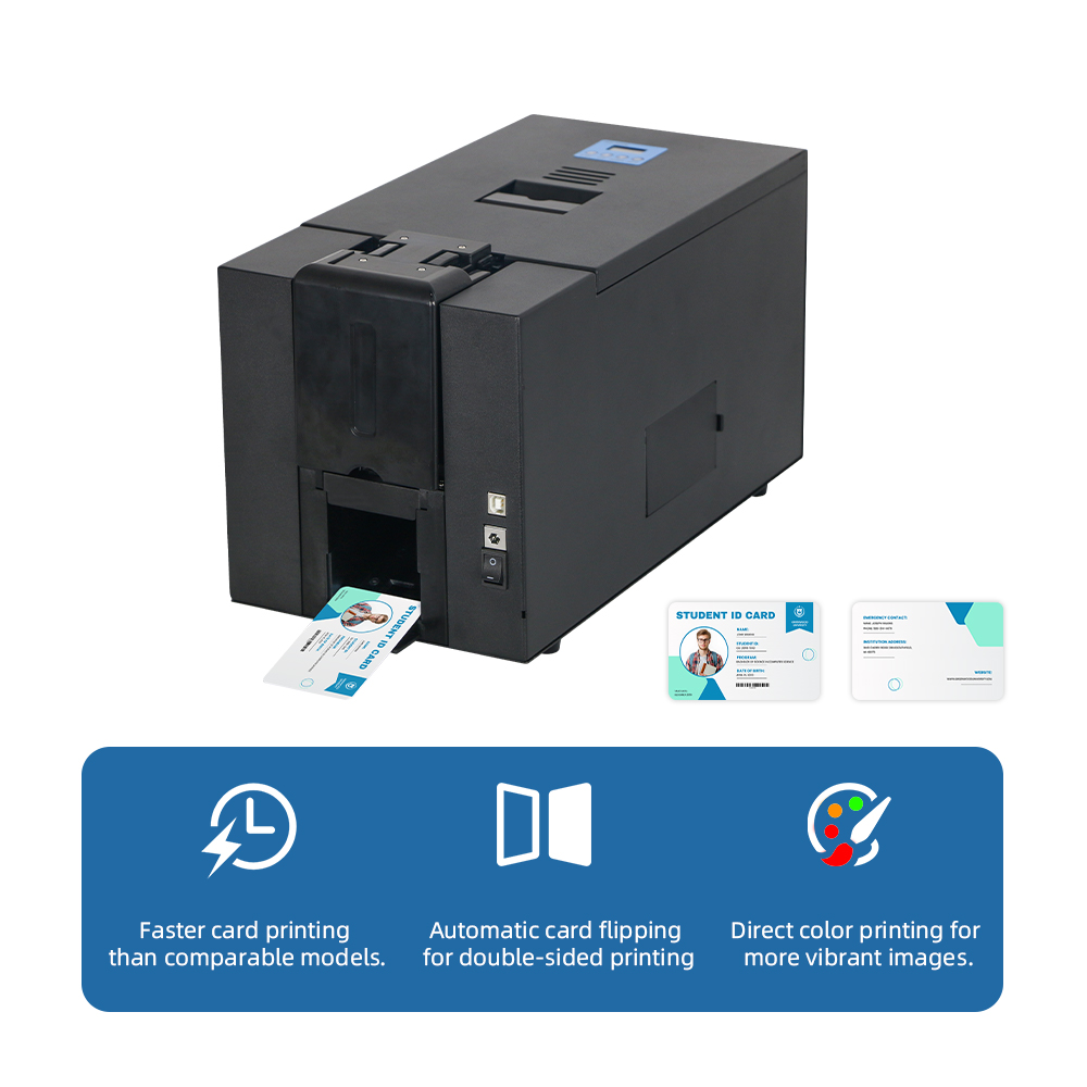 Masung MS-CH22K Double-Sided ID Card Printer, 300 DPI Thermal Sublimation Name Tag Printer for Event & Conference - Image 10