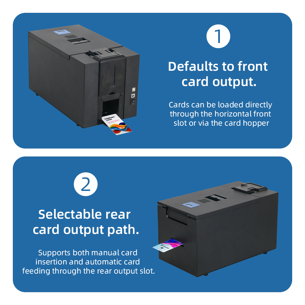 Masung MS-CH22K Double-Sided ID Card Printer, 300 DPI Thermal Sublimation Name Tag Printer for Event & Conference - Image 4