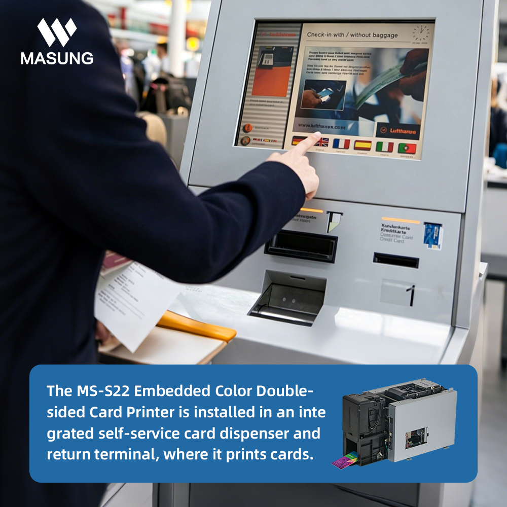 Masung MS-S22 Customizable Embeddable Card Printer Module for Kiosks, Terminals, Self-Service Machines - Image 5