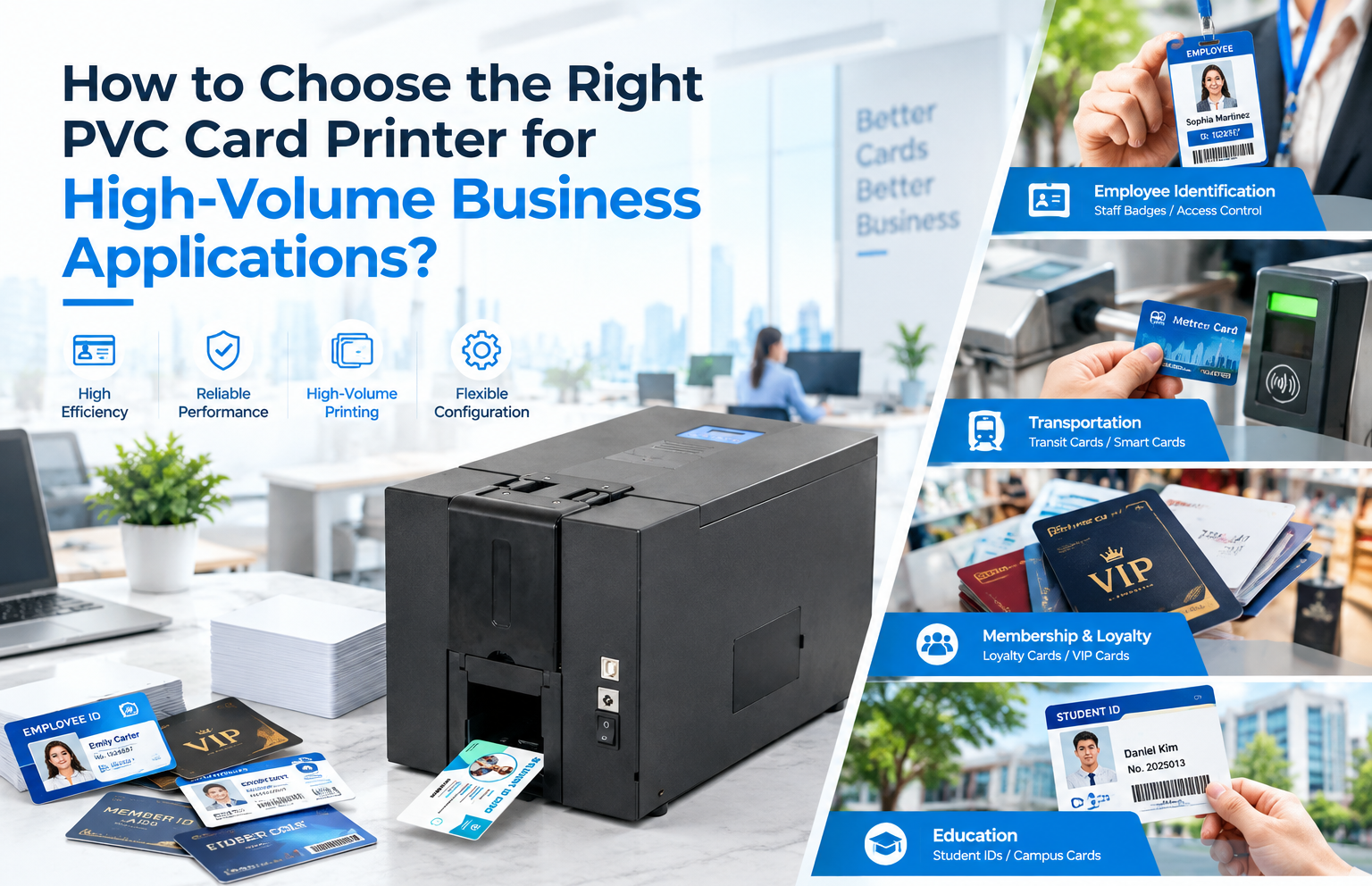 How to Choose the Right PVC Card Printer for High-Volume Business Applications?