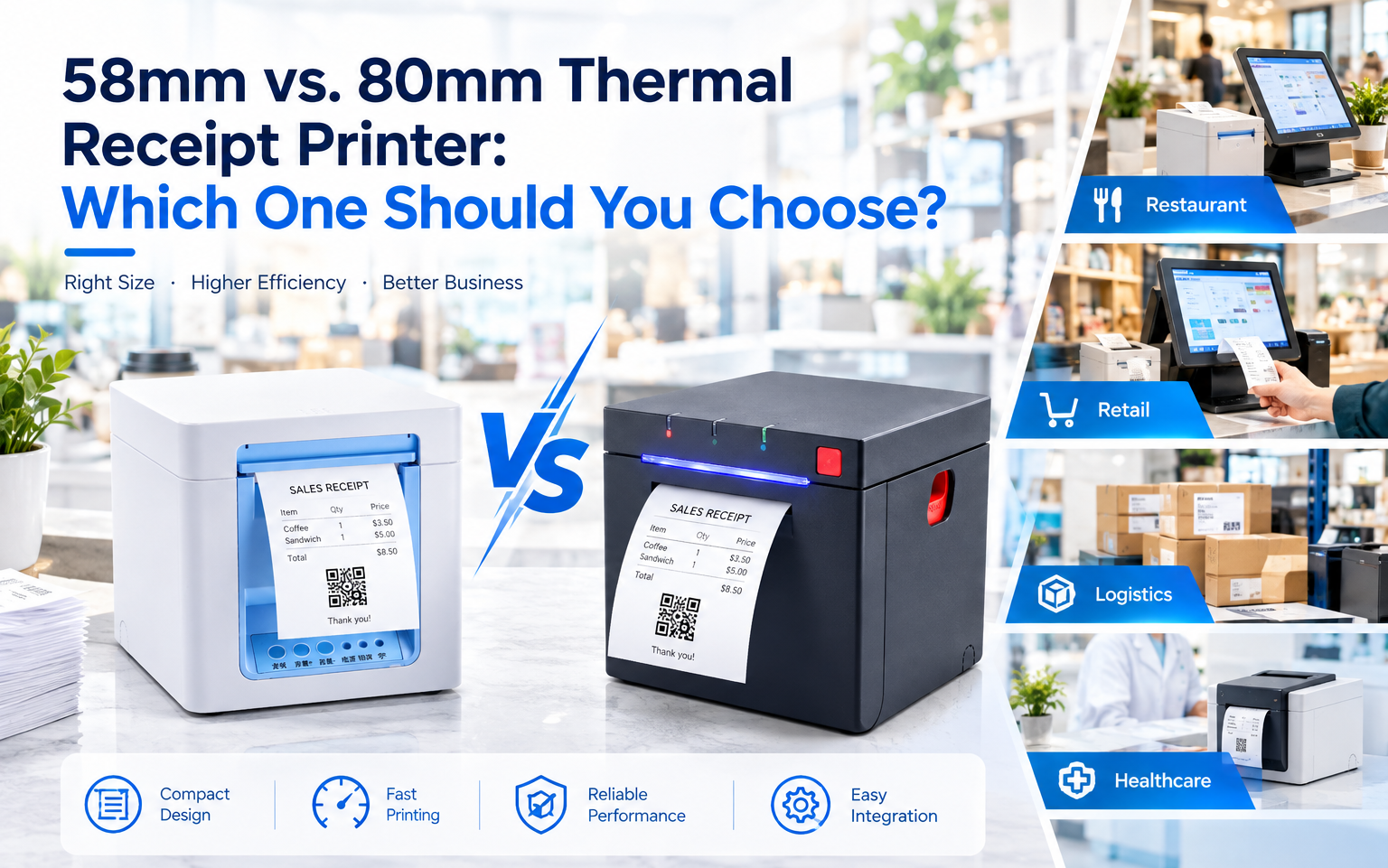 58mm vs. 80mm Thermal Receipt Printer: Which One Should You Choose?