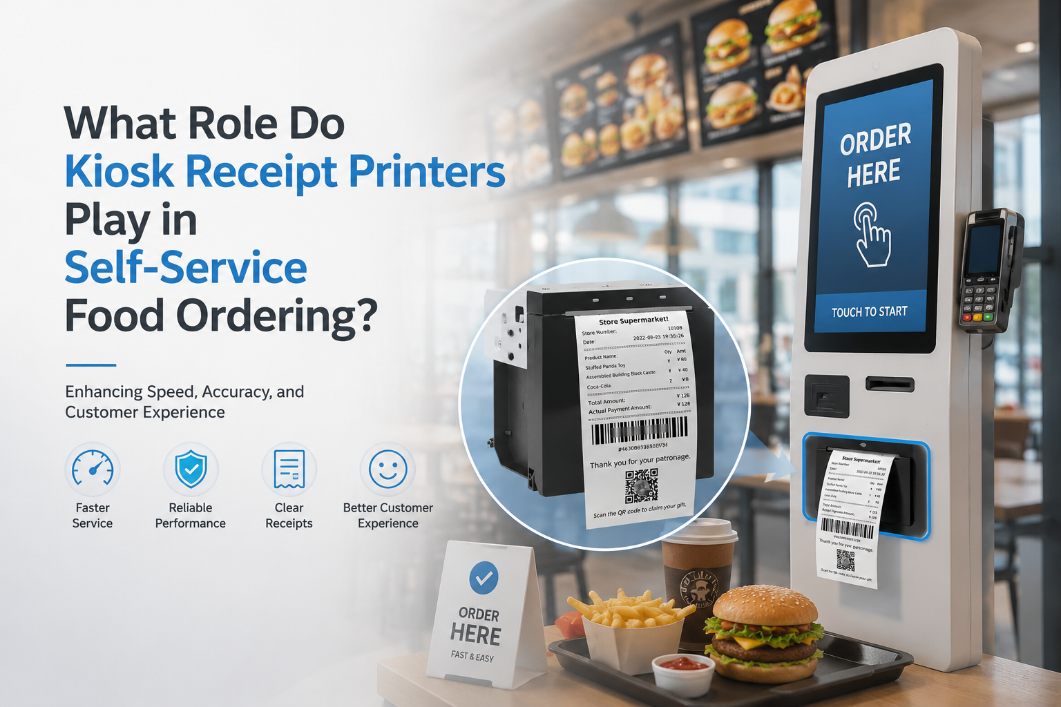 What Role Do Kiosk Receipt Printers Play in Self-Service Food Ordering?