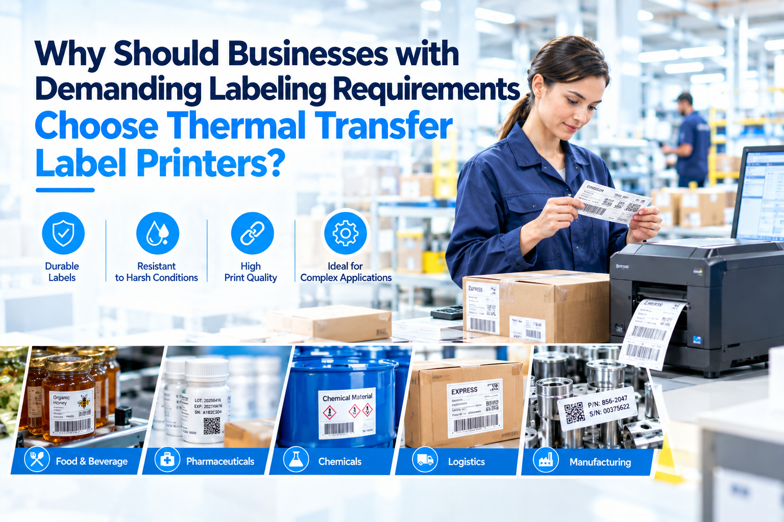 Why Should Businesses with Demanding Labeling Requirements Choose Thermal Transfer Label Printers?